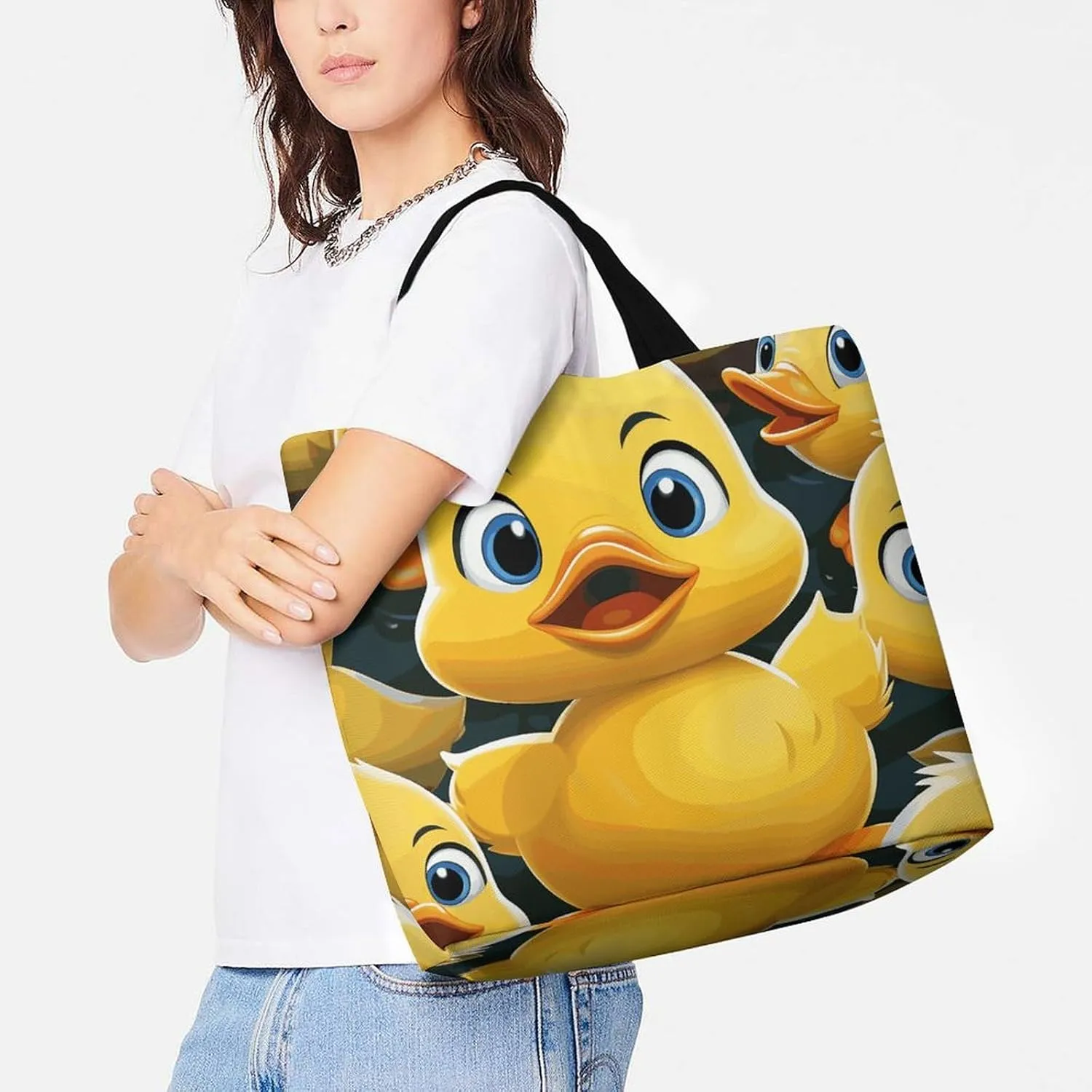 Red Eyed Tree Frog Tote Bags, Reusable Grocery Bags, Large Shopping Bag, Shoulder Bag for Women