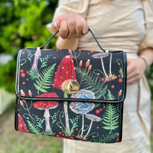Red Mushrooms | Canvas Satchel Bag