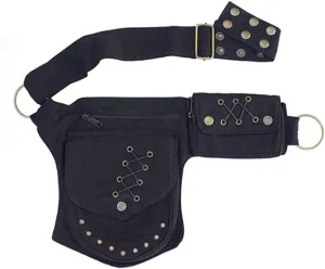 Renaissance Bag Faire Festival Bag Fanny Pack for Women Thigh Bag Drop Leg Bag for Women Lace Waist Bag Utility Hip Belt Waist Bags Womens Renaissance Accessories 00-Black