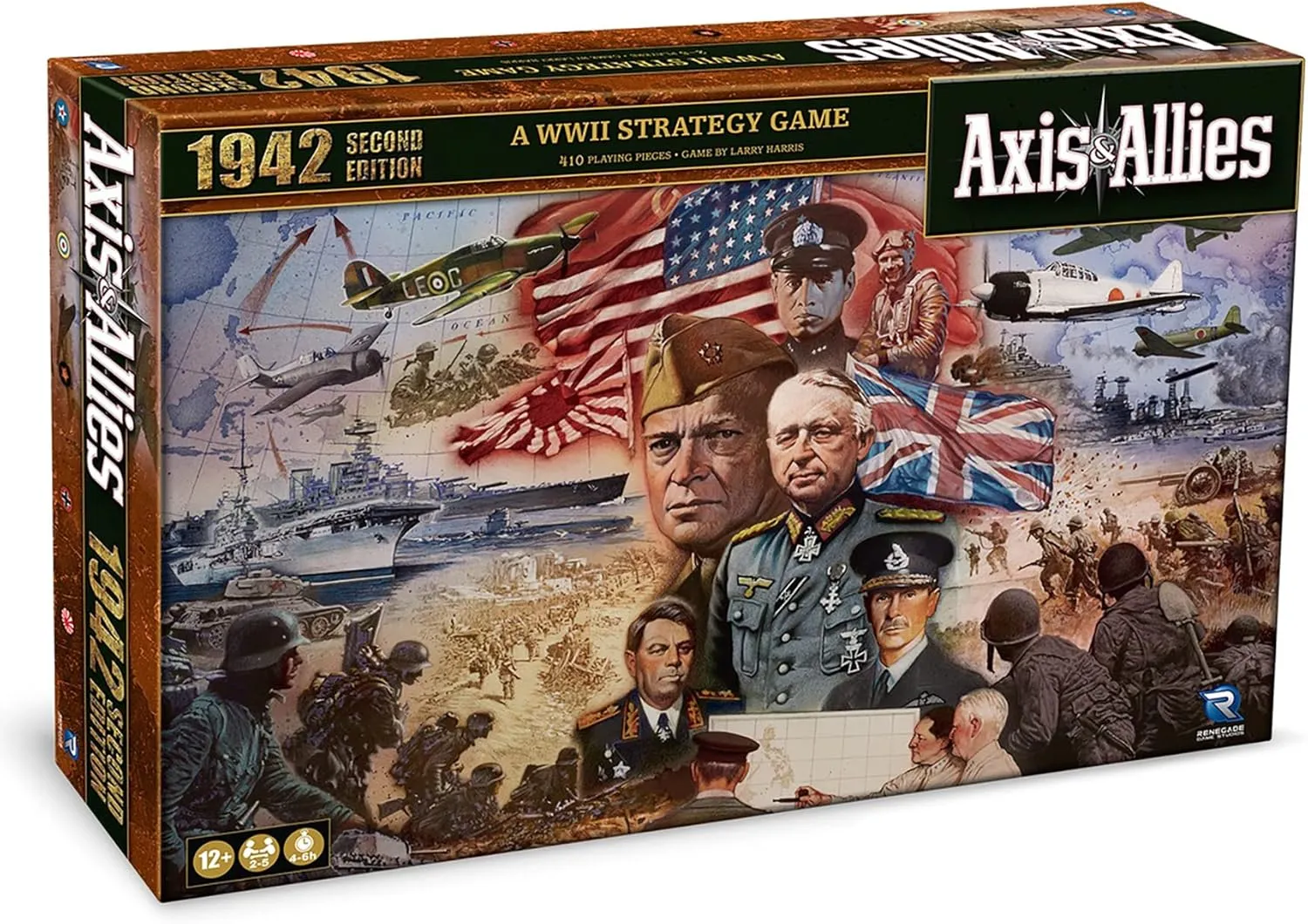 Renegade Game Studios Axis & Allies: 1942 Second Edition - WWII War Miniatures Strategy Board Game, Renegade, Ages 12 , 2-5 Players, 3-4 Hrs