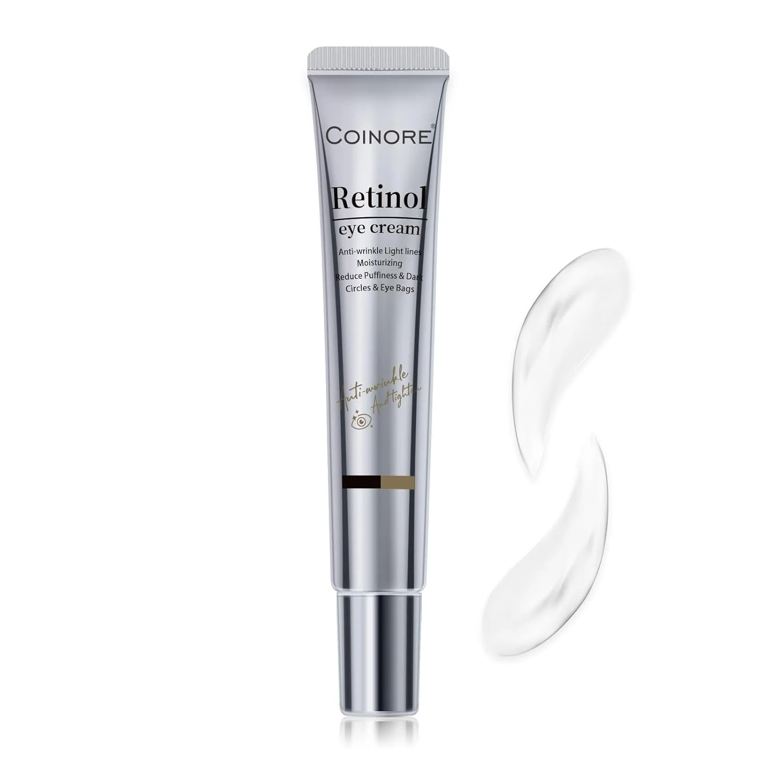 Retinol Under Eye Cream - Eye Cream for Dark Circles, Puffiness, Eye Bags, Wrinkles, Fine Lines, Crow’s Feet, Smooth, Repair the Eye Area, 0.65 Fl Oz
