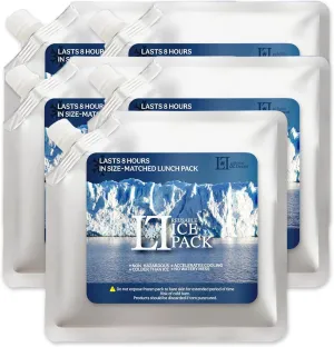 Reusable Ice Packs for Coolers – Long-Lasting Freezer Packs for Lunch Bags, Cooler Backpacks & Camping | BPA-Free, Leakproof & Dry Ice Substitute | 5-Pack Cold Packs for Outdoor Adventures