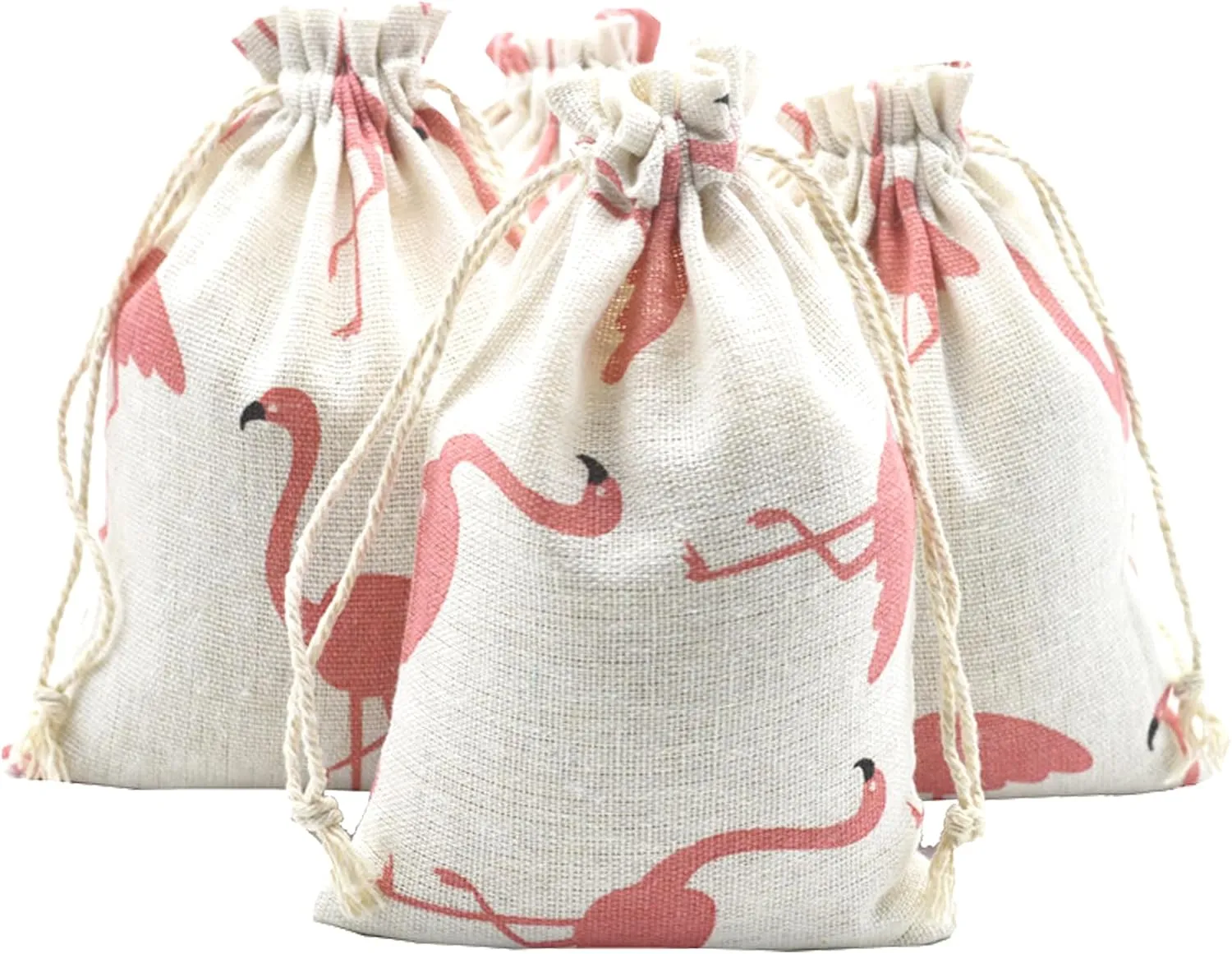 RIGHTA TECH Flamingo Party Favor Bags,Tropical Luau Party Drawstring Gift Treat Bag, Flamingo Party Favor Bag for Flamingo Luau Party,Baby Shower,Birthday Party Supplies