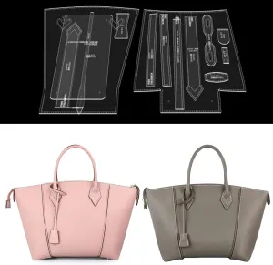 RIVEENY Handbag Shoulder Bag Acrylic Template,Leather Pattern handbag Acrylic Leather Pattern Leather Templates for Tote bag Commuter Bag