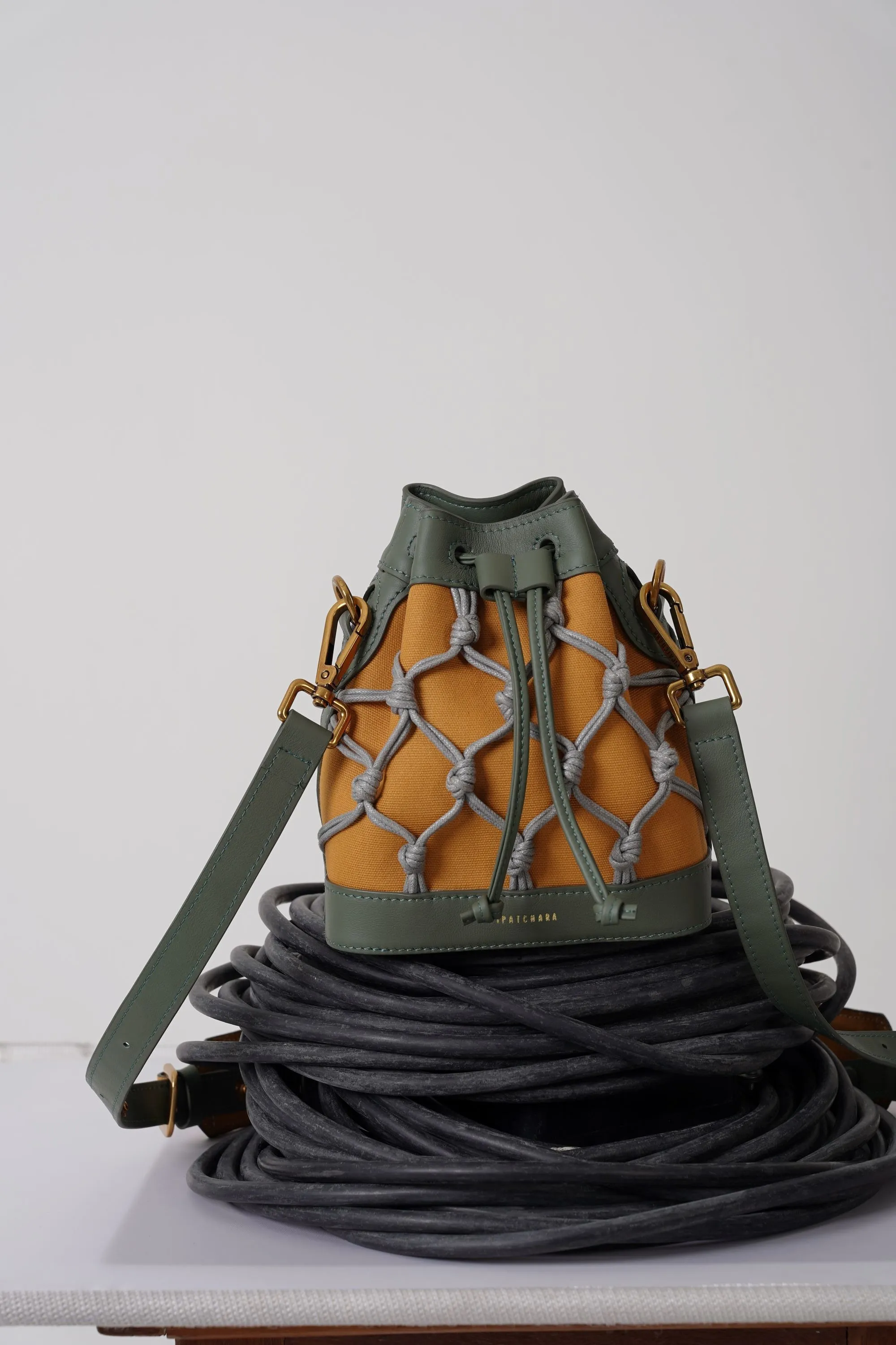 Romy Bucket Bag - Green Mustard