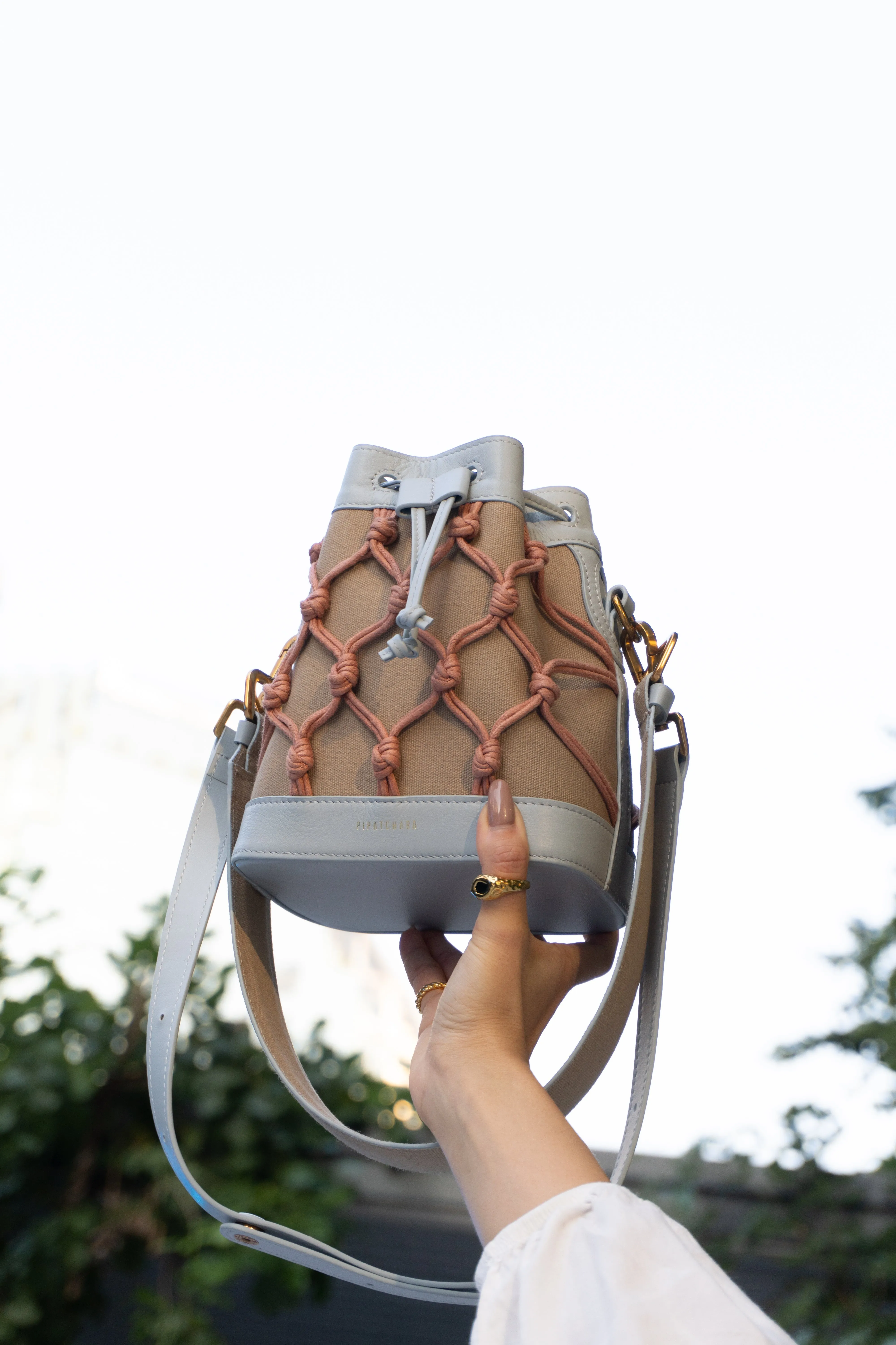 Romy Bucket Bag(Sky Ovaltine)