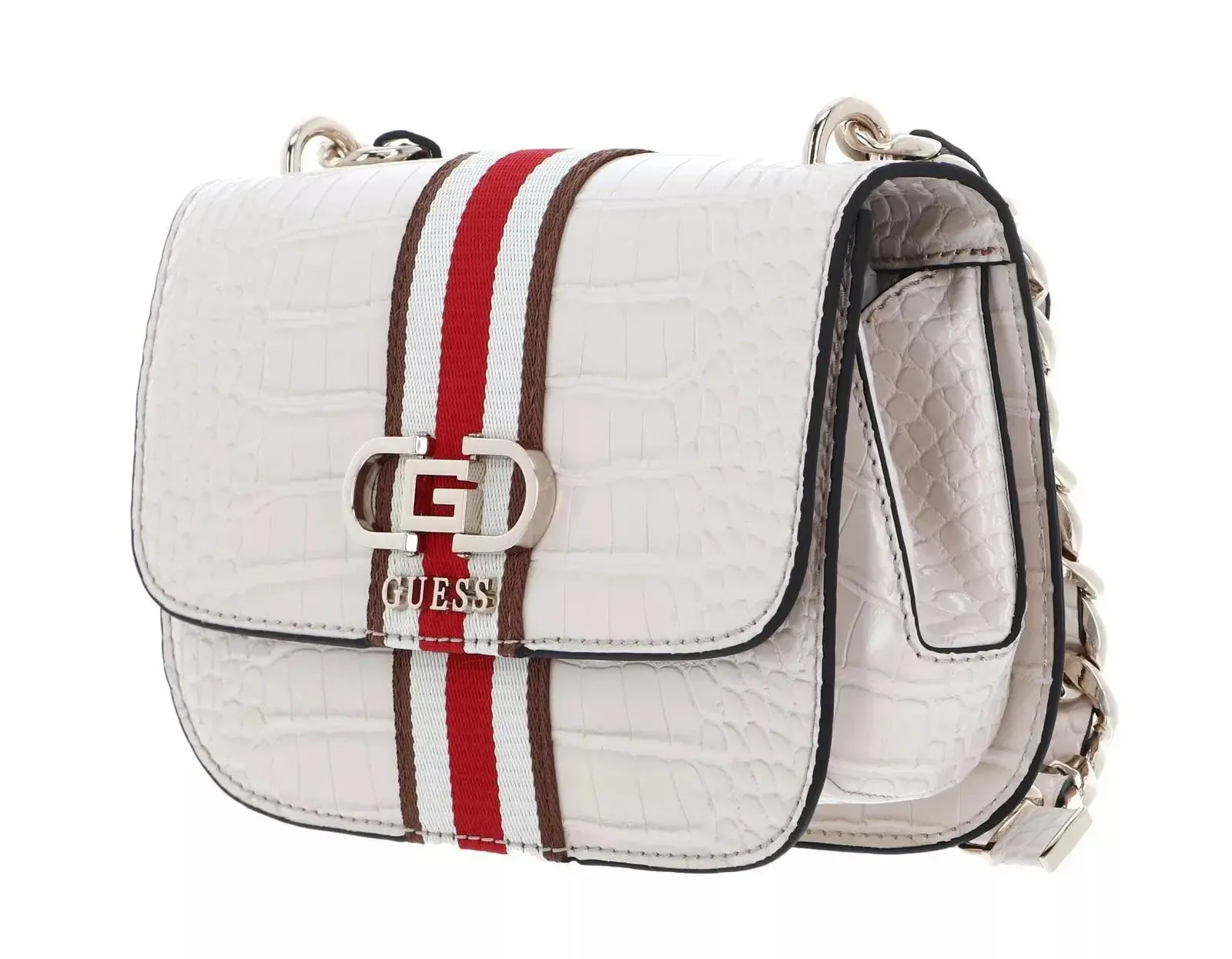 Sac Bandoulière Guess Nelka Box Satchel Stone CG93720