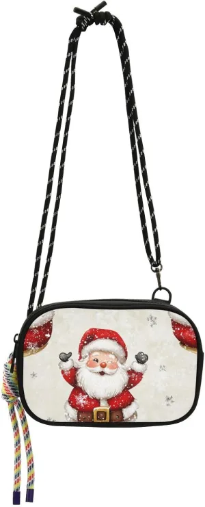 Santa Clause High Resolution Crossbody Wallet Purse Womens Beauty with Credit Card Slots Shoulder Bags Have a meal bolsa de mano para mujer elegante