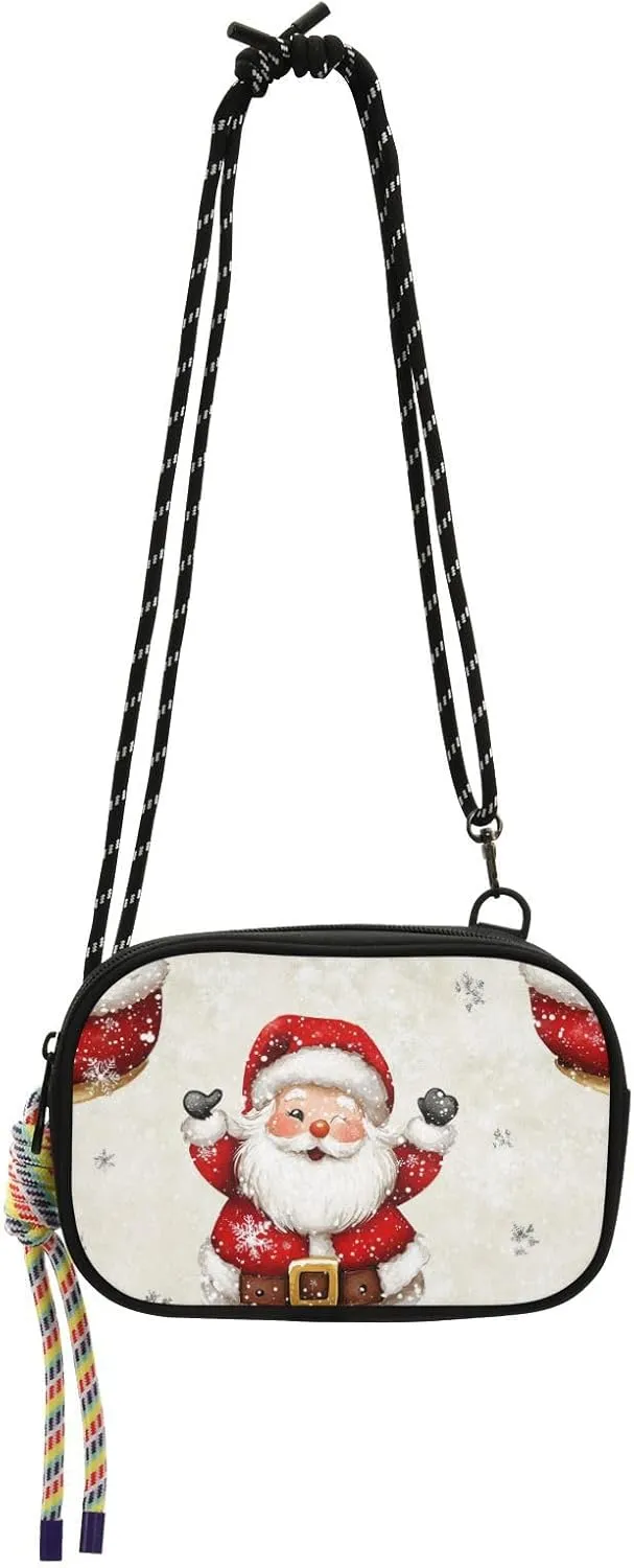 Santa Clause High Resolution Crossbody Wallet Purse Womens Beauty with Credit Card Slots Shoulder Bags Have a meal bolsa de mano para mujer elegante