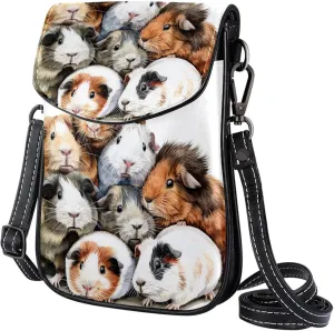 Satchel Bag Guinea Pigs Pattern Purse Crossbody Leather Messenger Bag For Women
