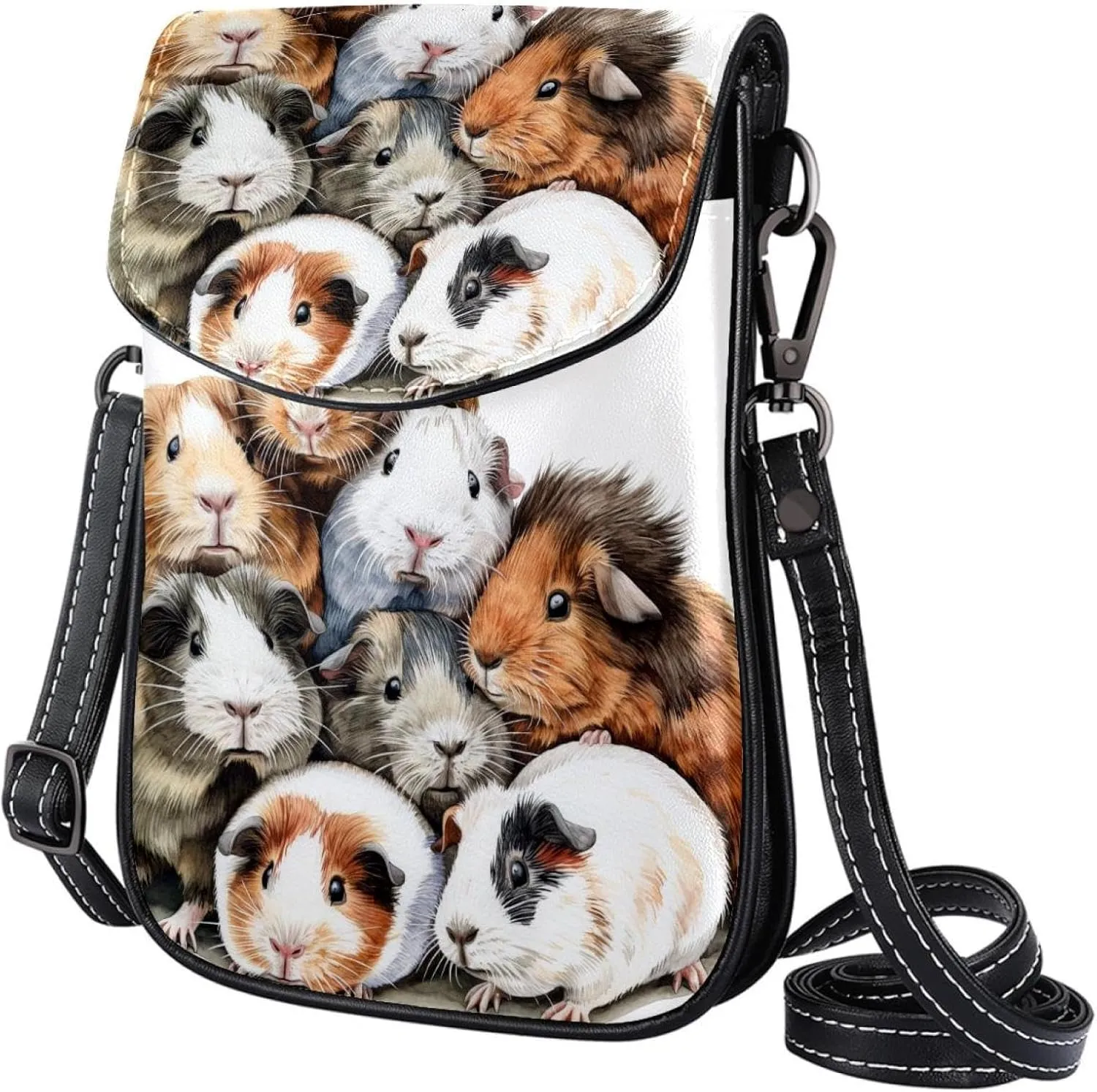 Satchel Bag Guinea Pigs Pattern Purse Crossbody Leather Messenger Bag For Women