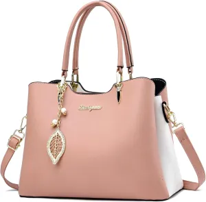 Satchel Purses and Handbags for Women PU Leather Tote Top Handle Shoulder Bags Ladies Crossbody Bags