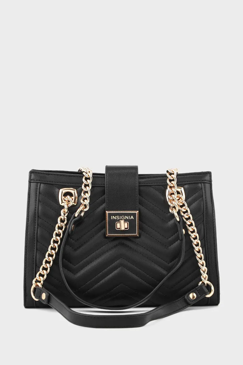 Satchel Shoulder Bags B15118-Black