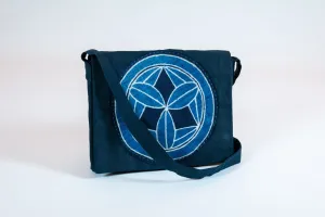 Satchel with Vintage Indigo Crest