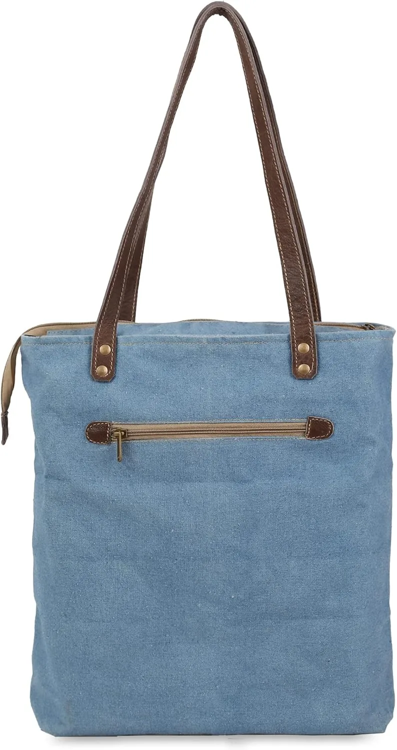 SEL de MER Upcycled Large Canvas shoulder Bag for women canvas tote boho handbag by KPL