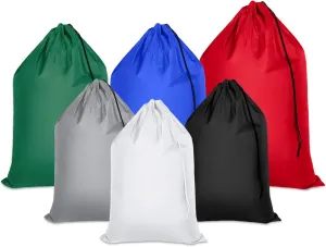 Shappy 6 Pcs Heavy Duty Large Laundry Bags Travel Nylon Laundry Bag with Drawstring 30 x 40, 24 x 36 inch, 22 x 28 inch Machine Washable Dirty Clothes Organizer Easy Fit a Hamper Basket