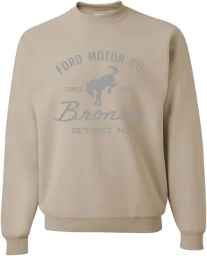 Shark & Hammer Ford Motor Co Detroit Michigan, Classic Bronco 1966 Cars and Trucks Crewneck Sweatshirt