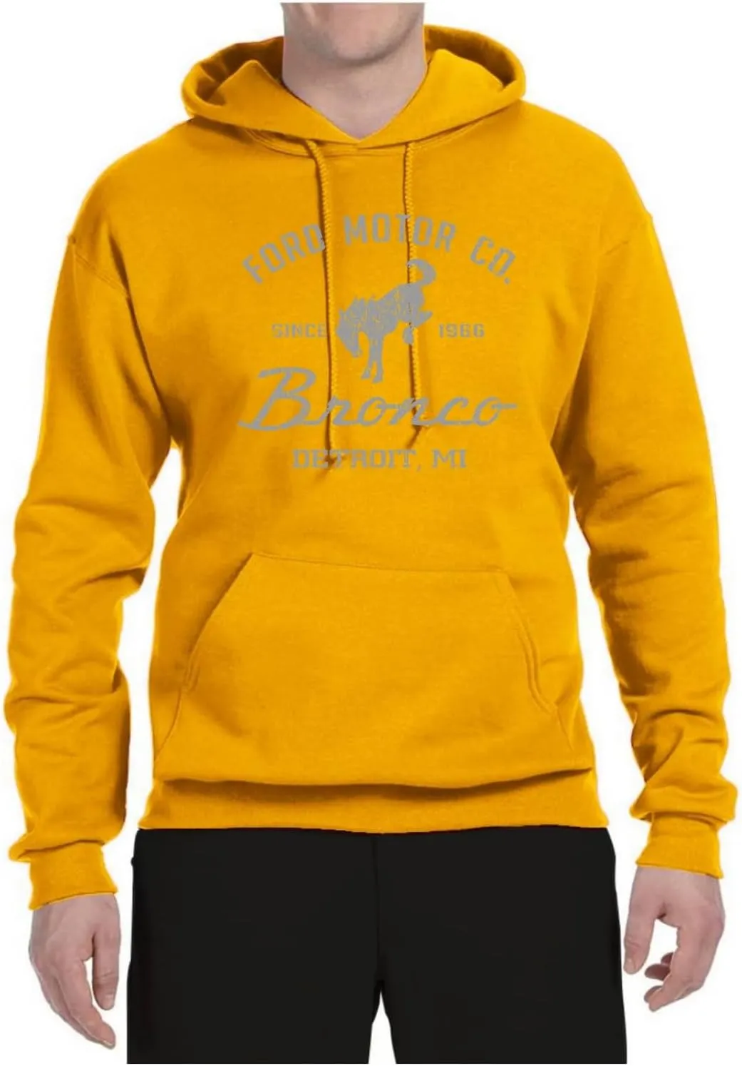 Shark & Hammer Ford Motor Co Detroit Michigan, Classic Bronco 1966 Cars and Trucks Hoodie Sweatshirt