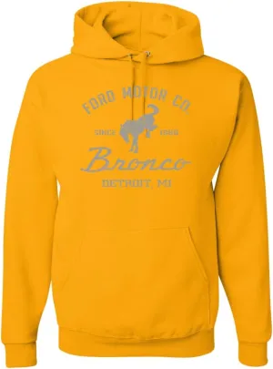 Shark & Hammer Ford Motor Co Detroit Michigan, Classic Bronco 1966 Cars and Trucks Hoodie Sweatshirt