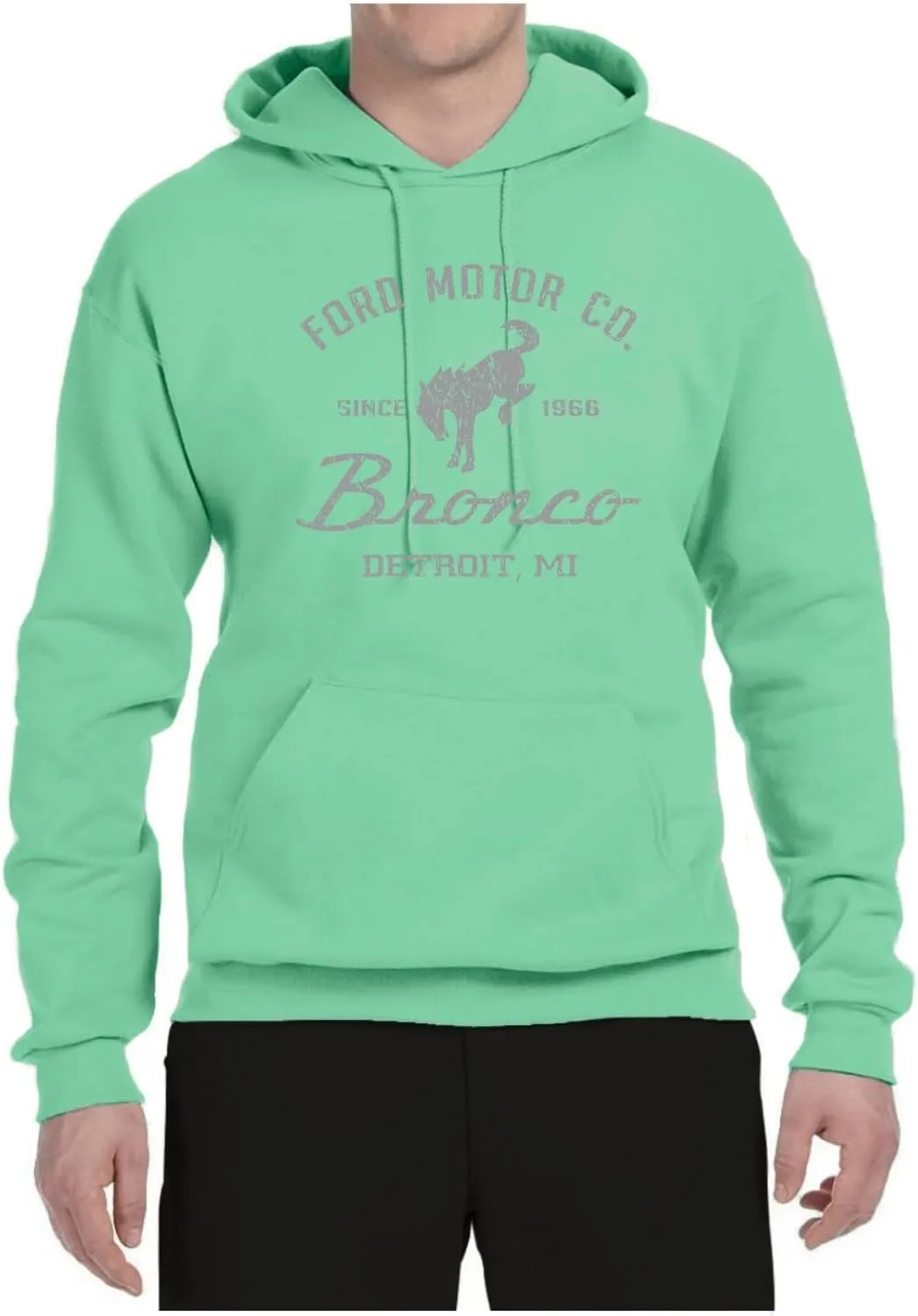 Shark & Hammer Ford Motor Co Detroit Michigan, Classic Bronco 1966 Cars and Trucks Hoodie Sweatshirt
