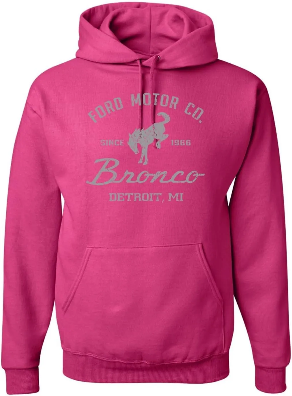 Shark & Hammer Ford Motor Co Detroit Michigan, Classic Bronco 1966 Cars and Trucks Hoodie Sweatshirt