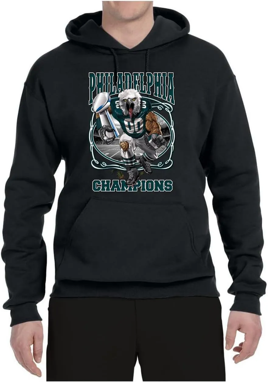 Shark & Hammer Philly PA Fan | PHI Phila Fantasy Football Sports Unisex Hoodie Sweatshirt