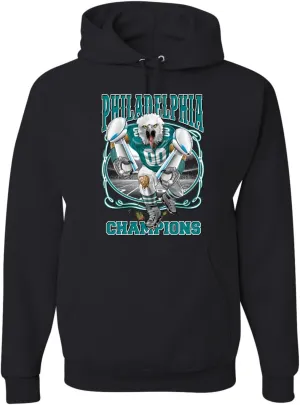 Shark & Hammer Philly PA Fan | PHI Phila Fantasy Football Sports Unisex Hoodie Sweatshirt