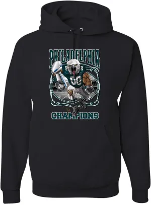 Shark & Hammer Philly PA Fan | PHI Phila Fantasy Football Sports Unisex Hoodie Sweatshirt
