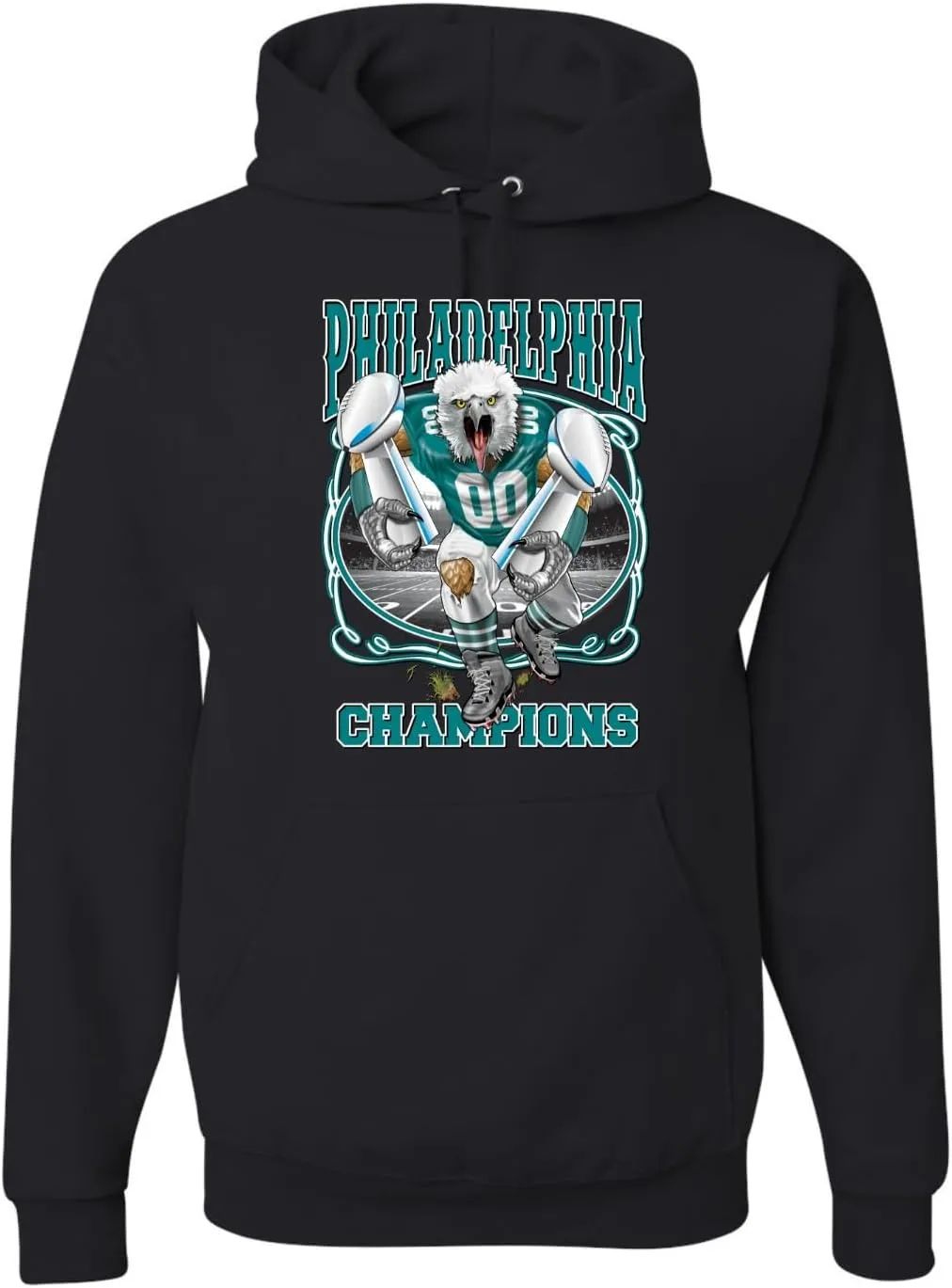 Shark & Hammer Philly PA Fan | PHI Phila Fantasy Football Sports Unisex Hoodie Sweatshirt