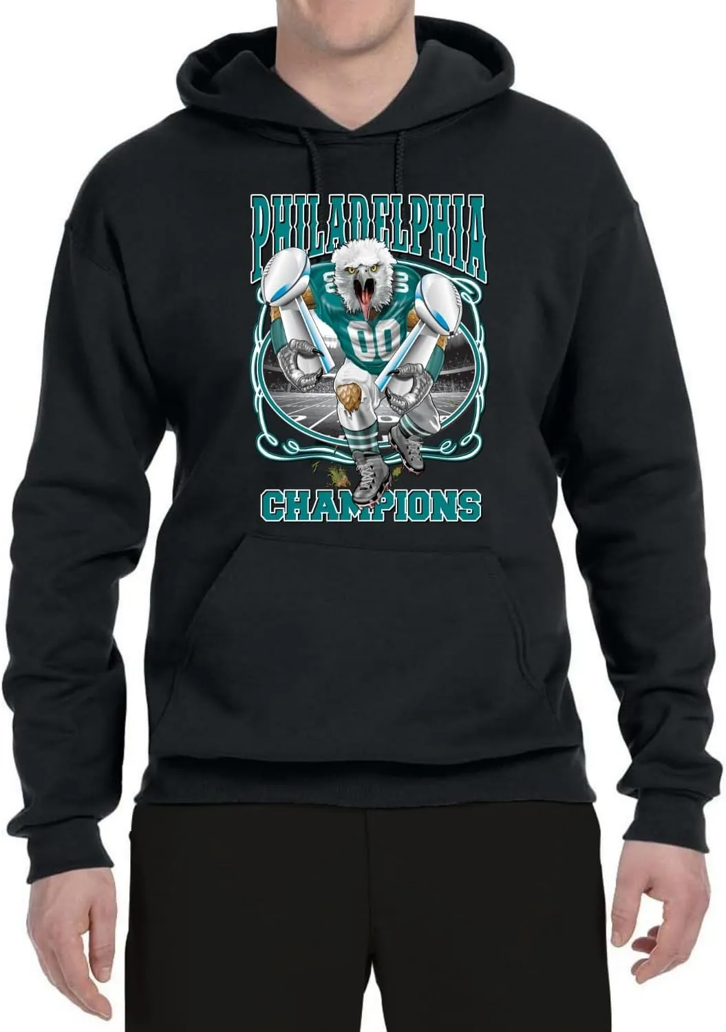 Shark & Hammer Philly PA Fan | PHI Phila Fantasy Football Sports Unisex Hoodie Sweatshirt