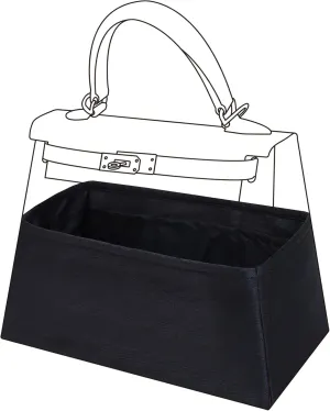 Silk Purse Organizer Insert for Kelly Bags, Lightweight Kelly Pochette Bag Insert Liner, Luxury Handbag Tote Shaper, Large Capacity Inner Bag (Kelly Pochette,Black)
