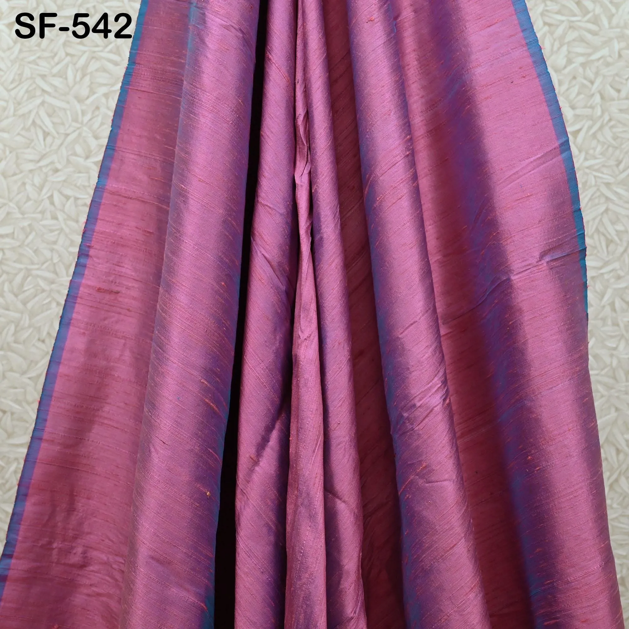 Silk Shantung Two Tone Pink Blue Pure Dupioni Fabric Yardage Wedding Bridesmaid Prom Dresses Indian Raw Silk Dupion Sewing Upholstery