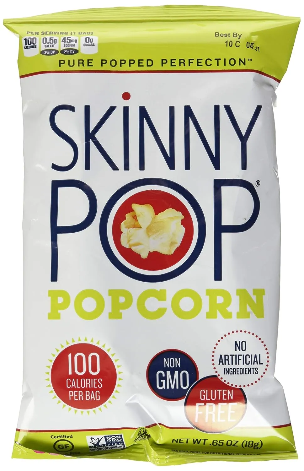 Skinny Pop Popcorn Snack Bags, 24 Count, 15.6 Ounce