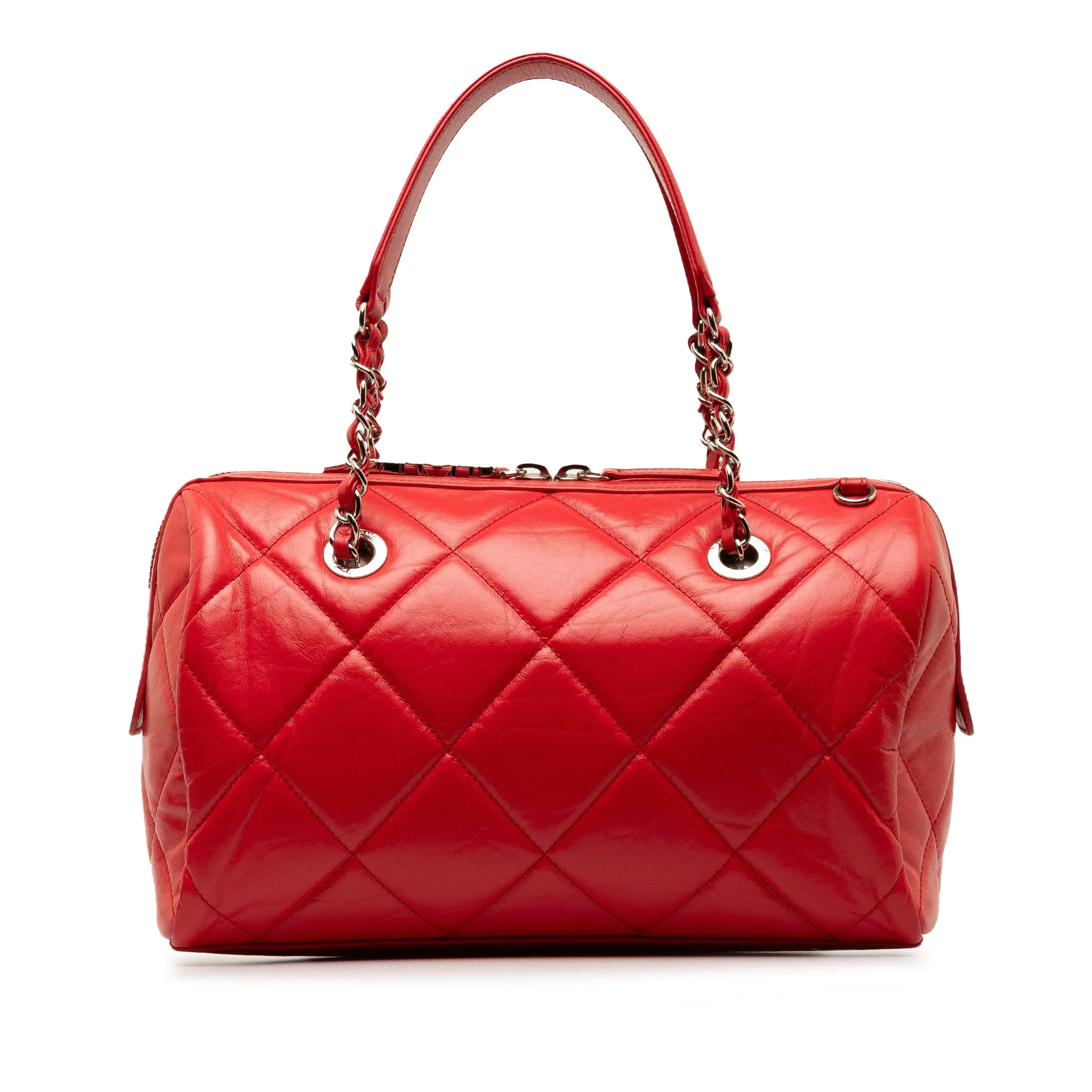 Small Aged Calfskin Express Bowling Satchel