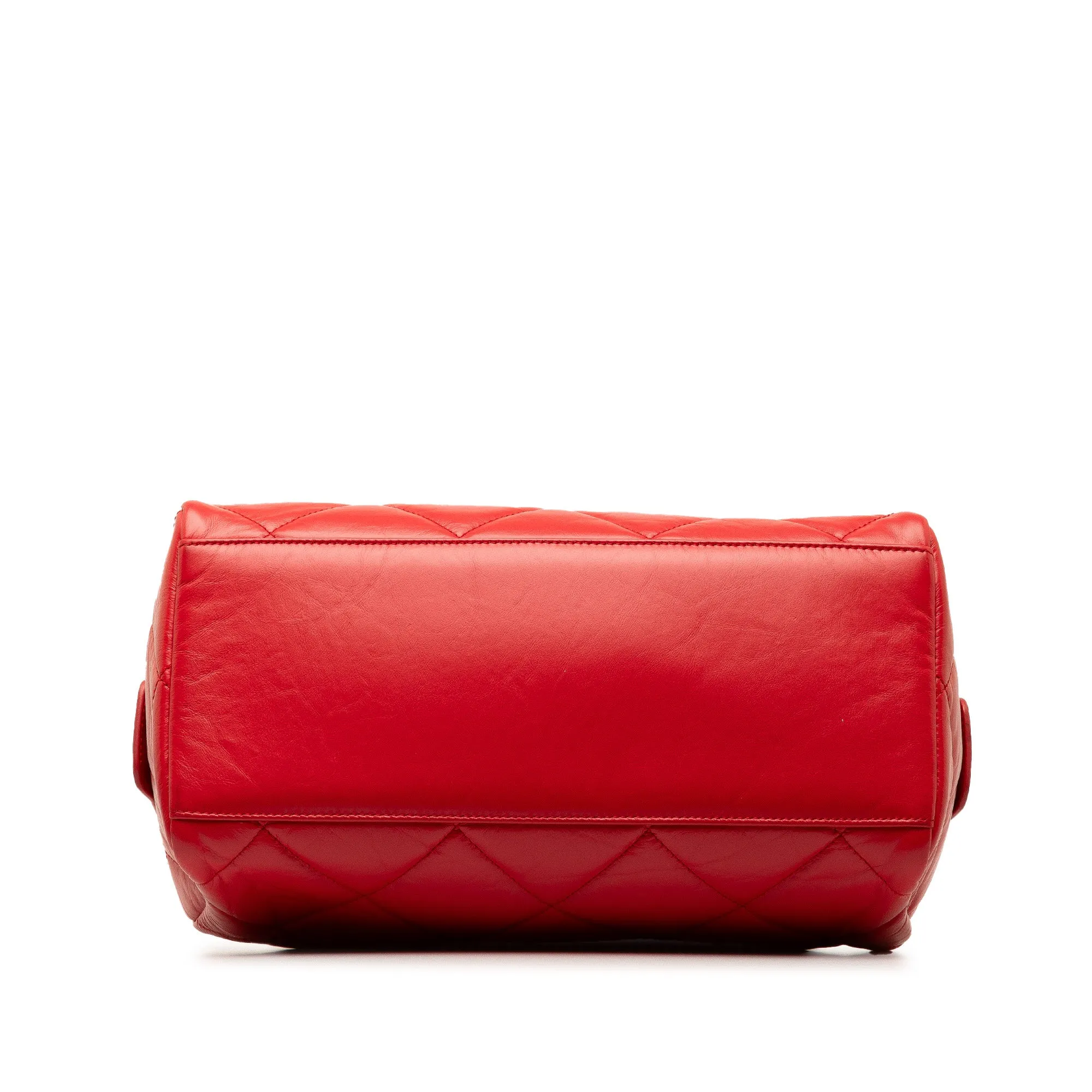 Small Aged Calfskin Express Bowling Satchel
