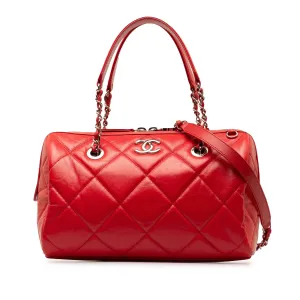 Small Aged Calfskin Express Bowling Satchel