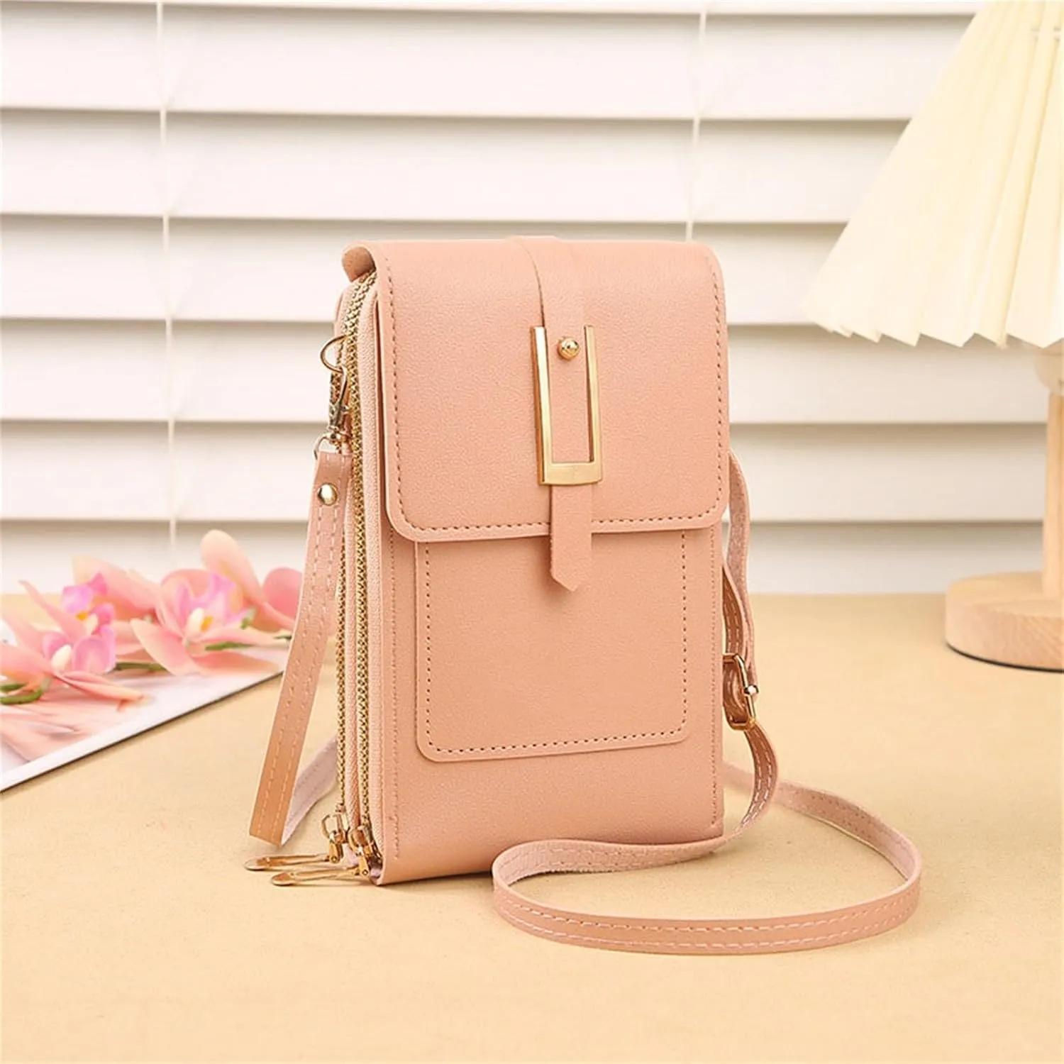 Small Crossbody Bags for Women Vegan Leather Cell Phone Shoulder Satchel Bag Wallet Purses with Adjustable Strap