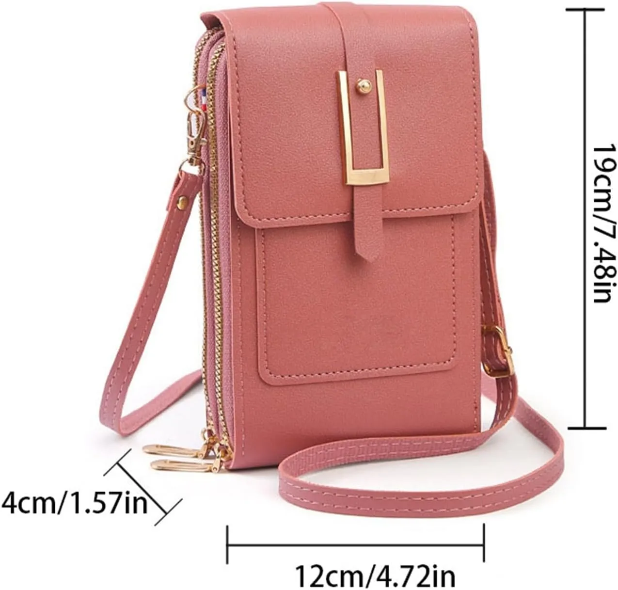 Small Crossbody Bags for Women Vegan Leather Cell Phone Shoulder Satchel Bag Wallet Purses with Adjustable Strap