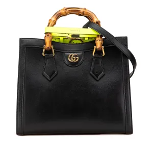 Small Leather Bamboo Diana Satchel