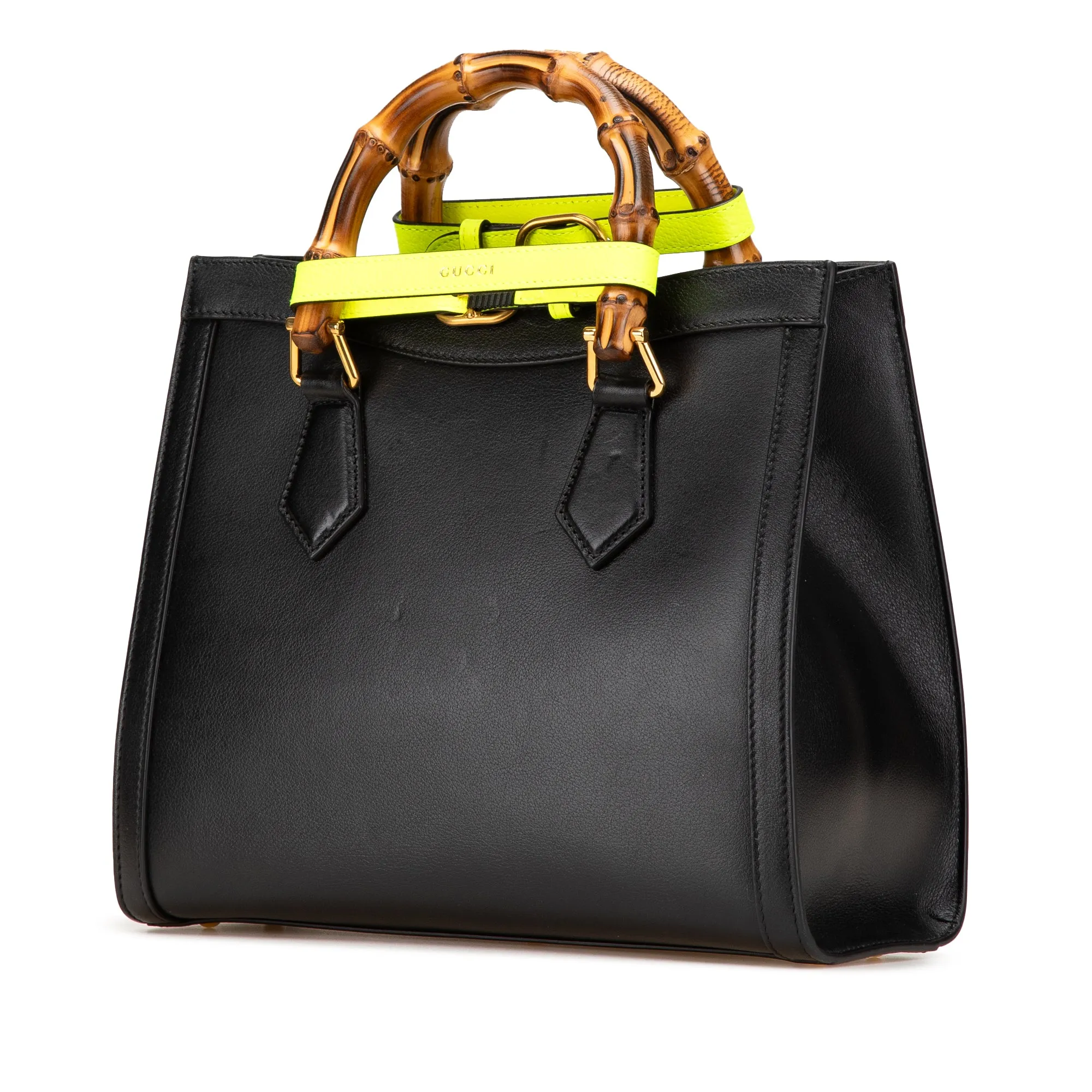 Small Leather Bamboo Diana Satchel