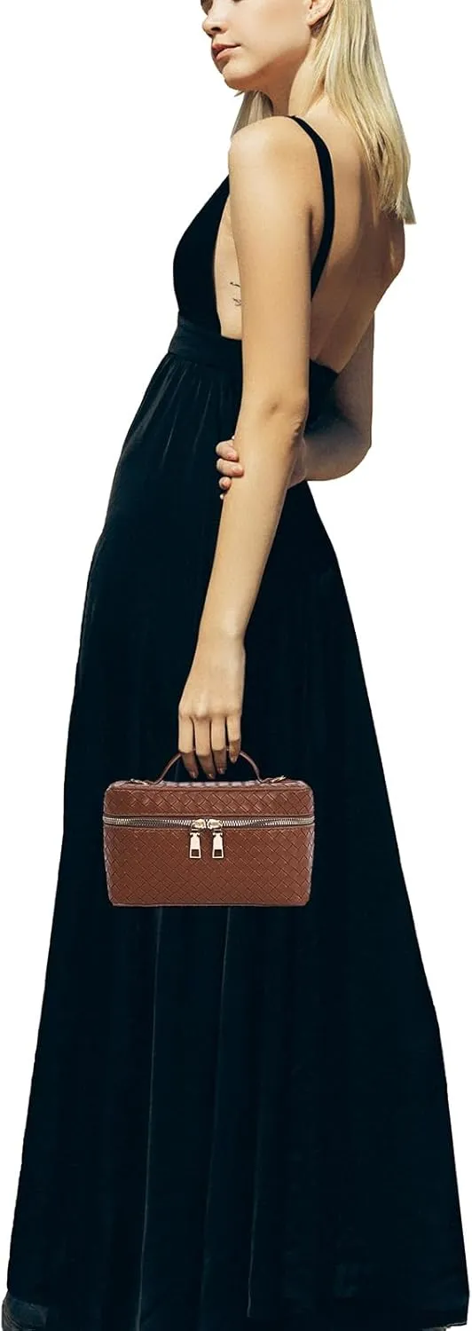 Small Shoulder Bags for Women Trendy L19 Square Box Satchel Bag Cute PU Leather Crossbody Purse with Adjustable Strap