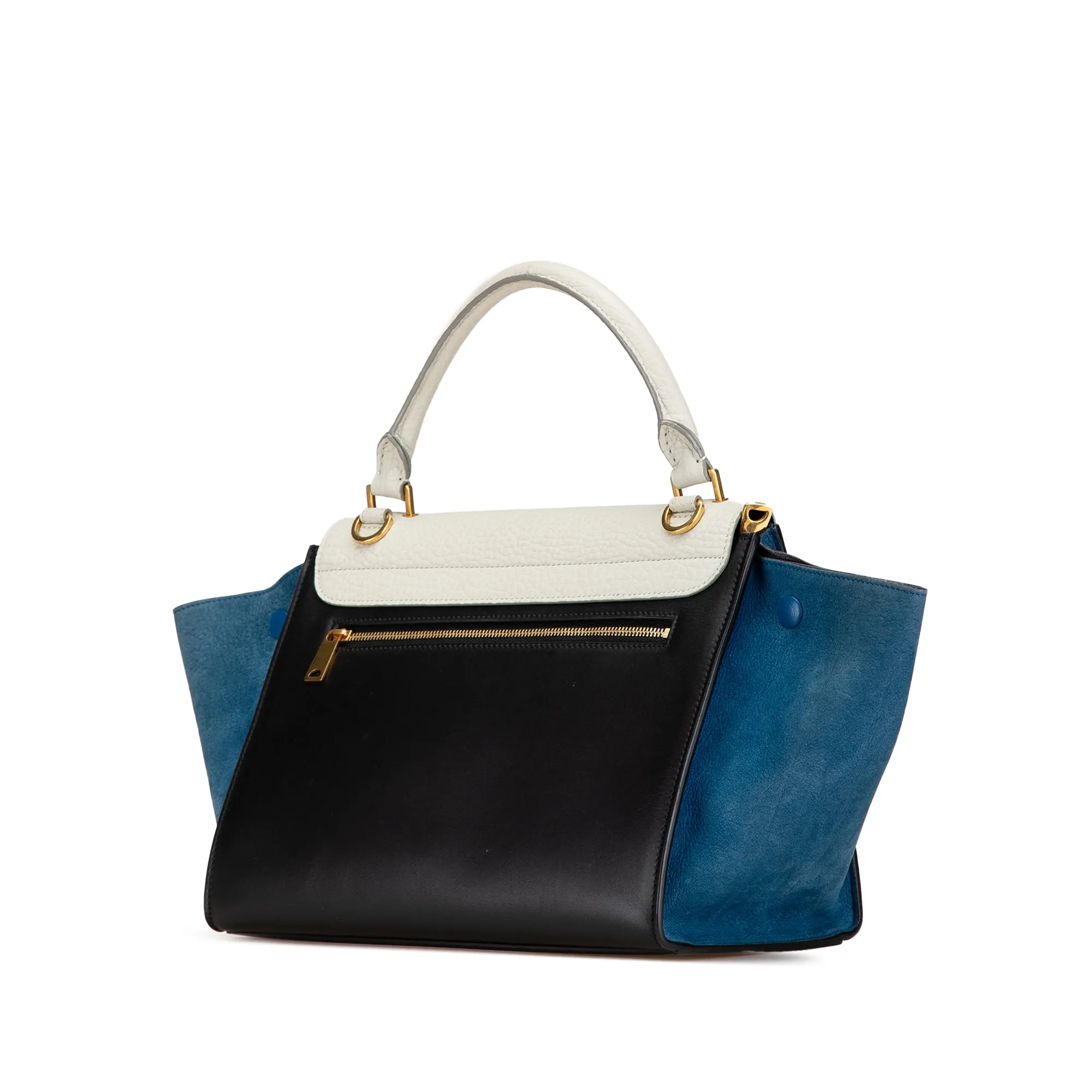 Small Tricolor Trapeze Satchel