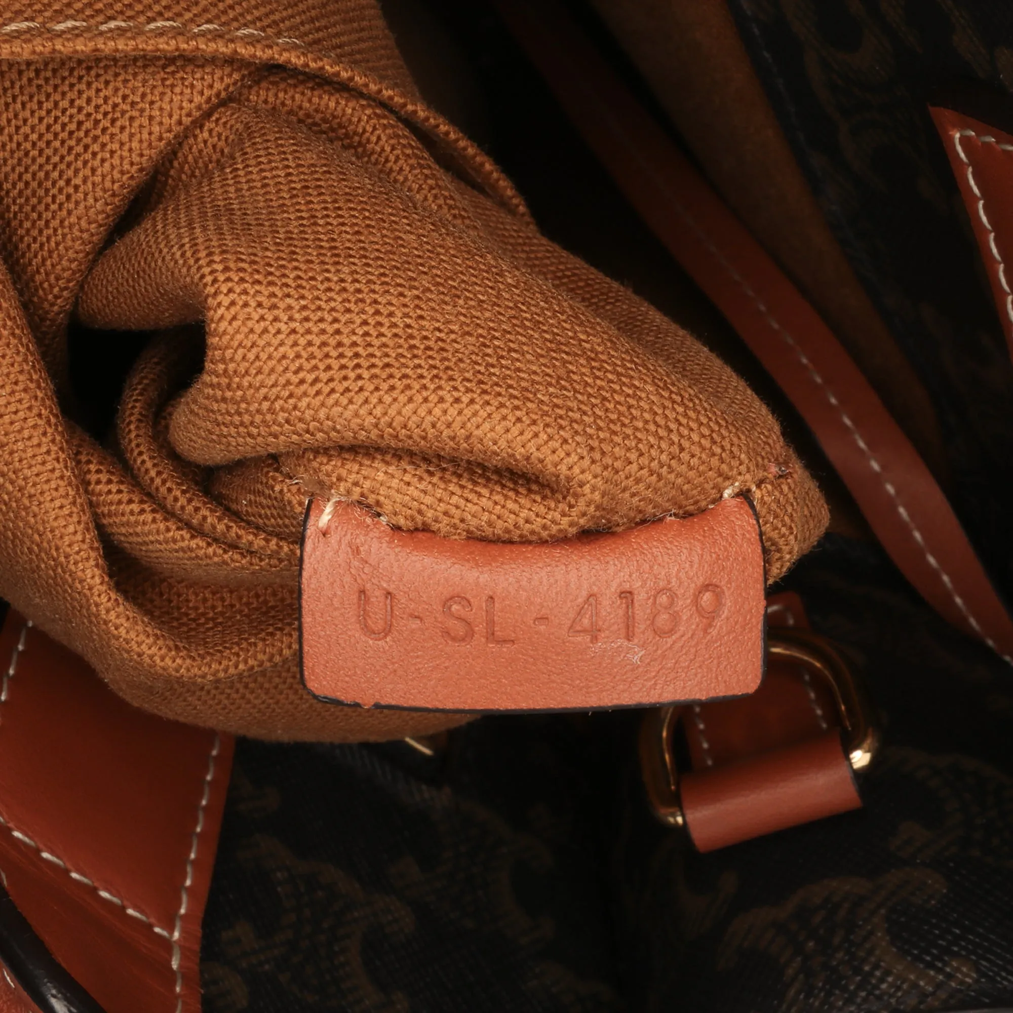 Small Triomphe Coated Canvas Vertical Cabas Satchel