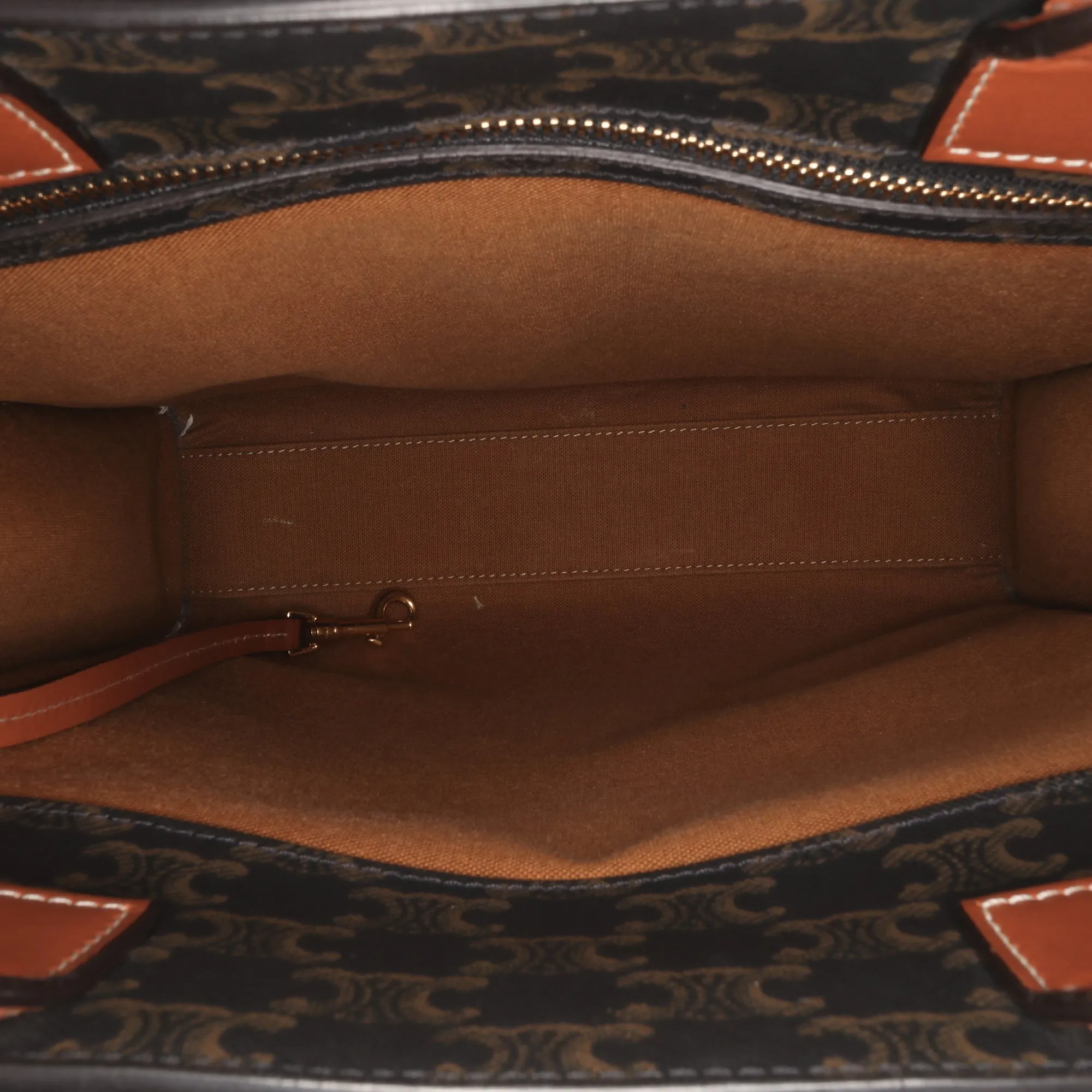 Small Triomphe Coated Canvas Vertical Cabas Satchel