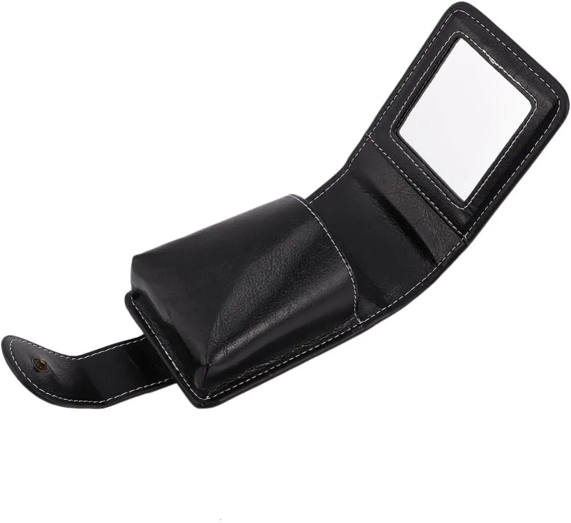SOIMISS Lipstick Holder Purse Portable Lip Case for Small Lipsticks Leather Lip Gloss Pouch Mirror