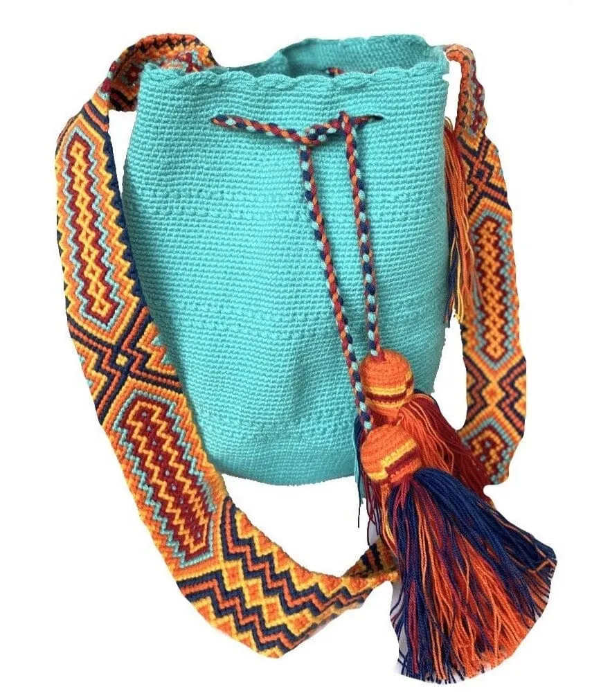 Solid Desert Sunset Crochet Bag | Large Boho Bag with Macrame Strap