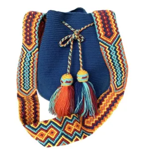 Solid Desert Sunset Crochet Bag | Large Boho Bag with Macrame Strap