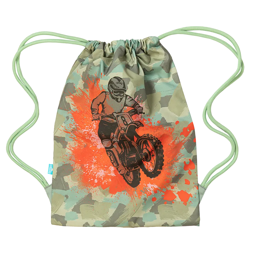 Spencil Big Drawstring Bag Camo Biker