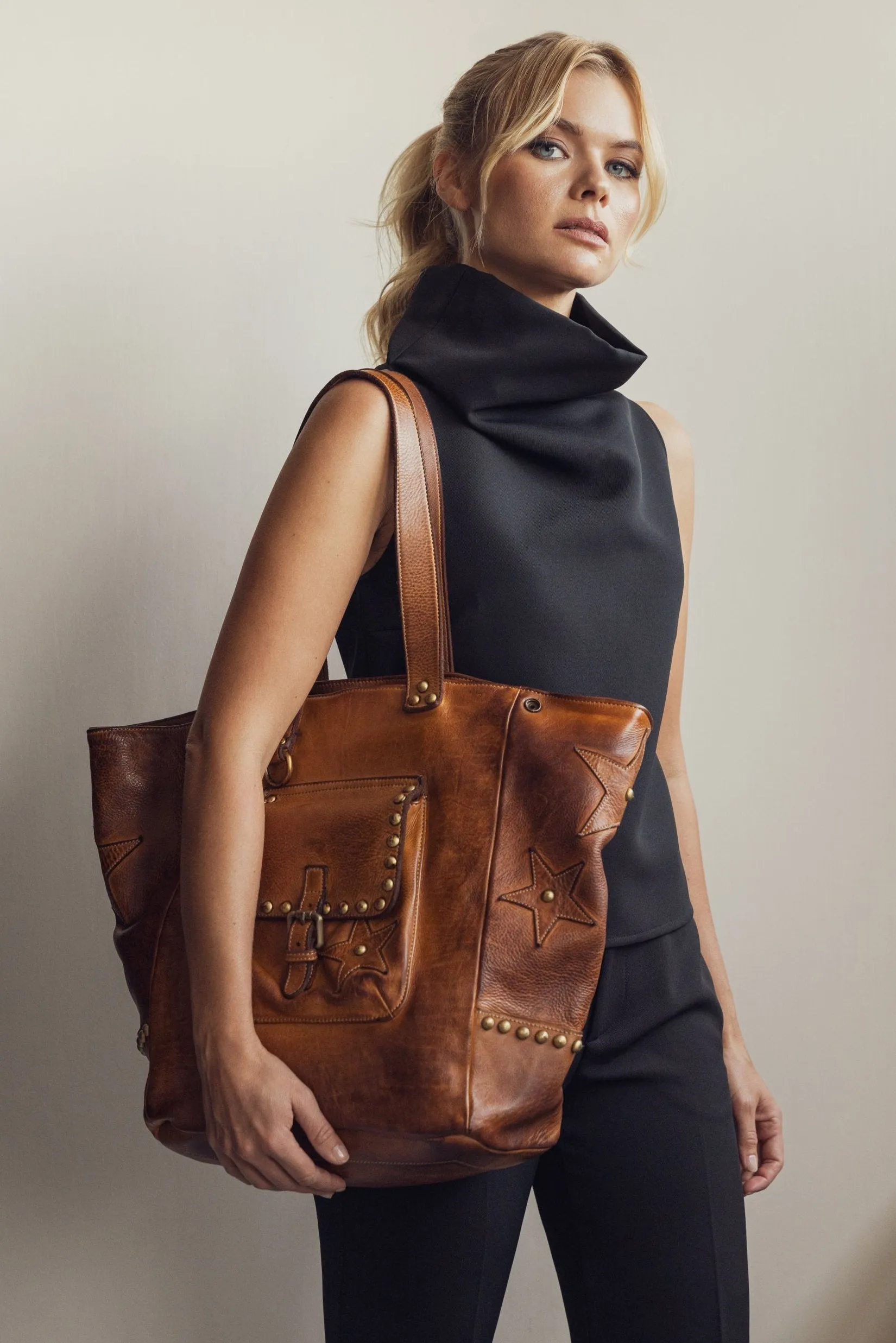 Star Tote - Cognac Rocks - Final Sale