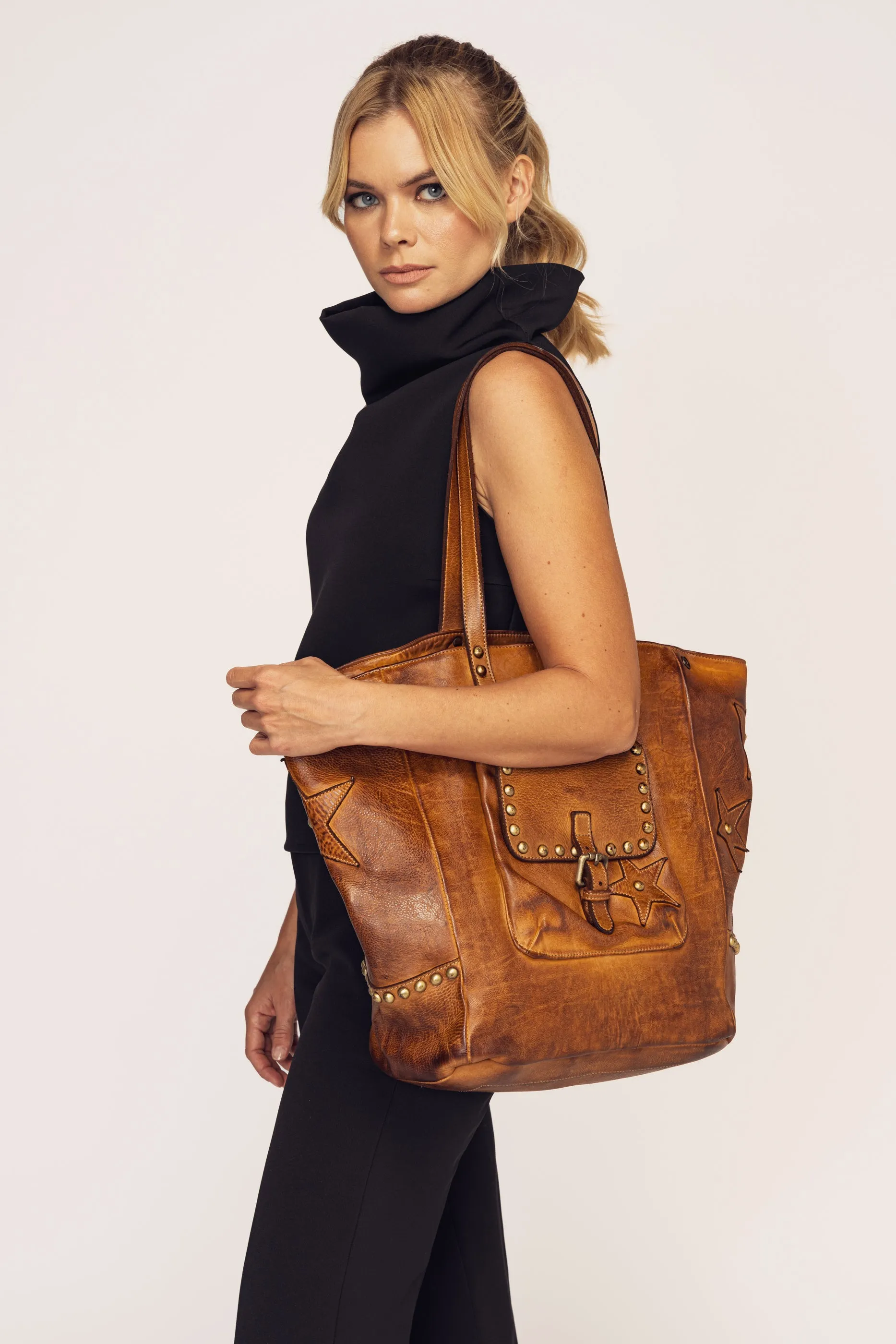 Star Tote - Cognac Rocks - Final Sale